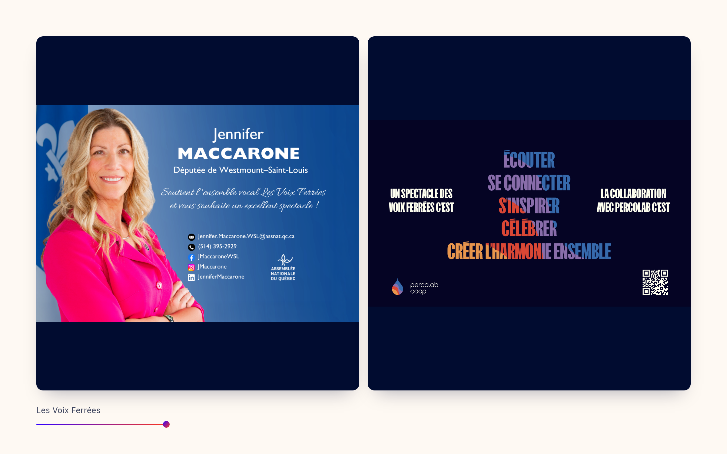 Mosaïque des Voix Ferrées : publicité de soutien et visuel de programme