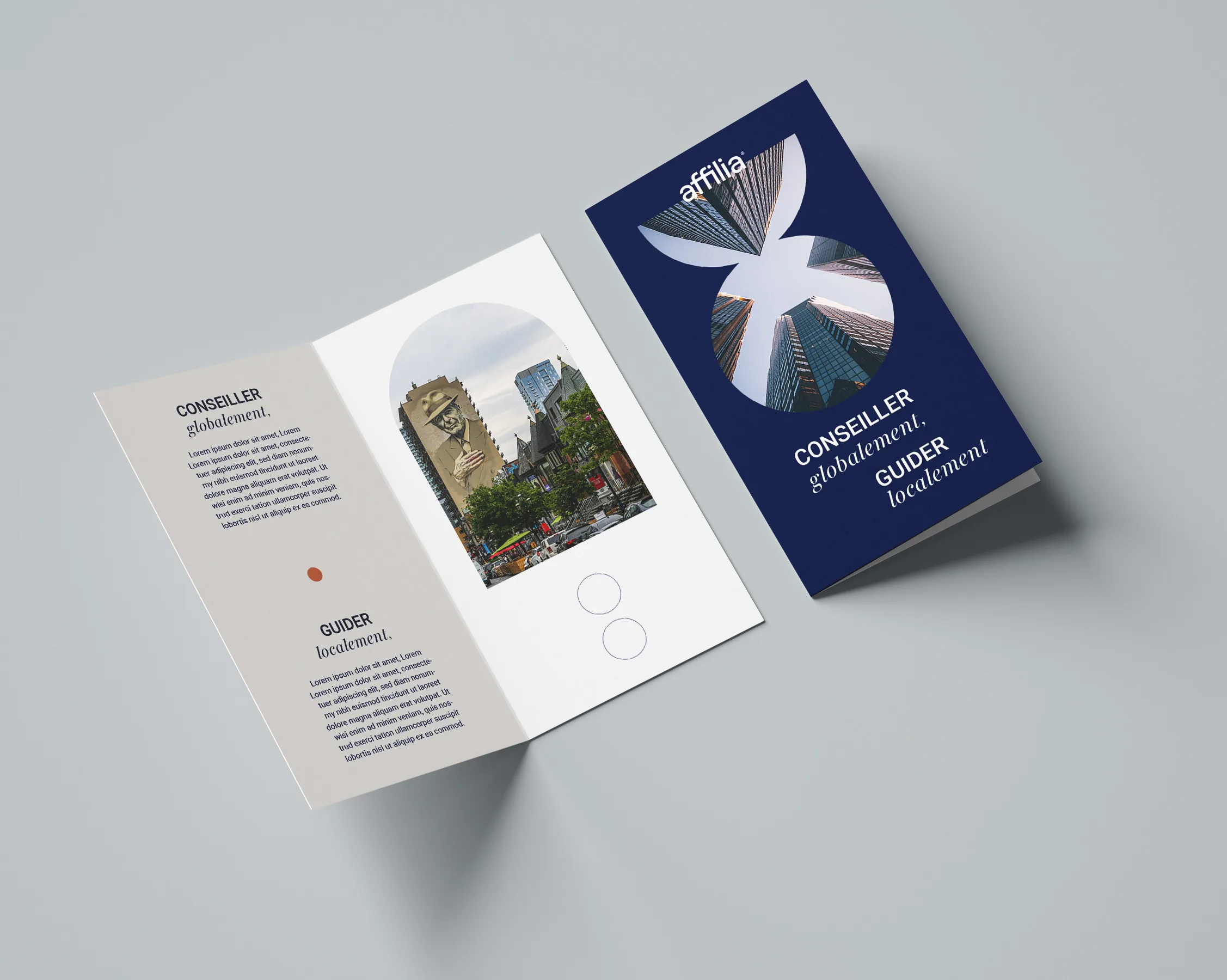 Un nom et une marque pour Affilia — application de la marque