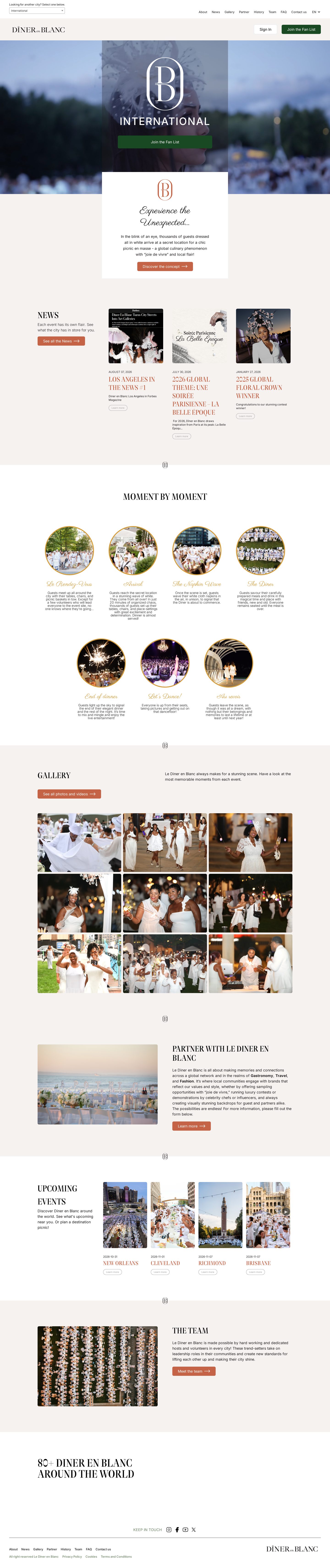 Page d’accueil de dinerenblanc.com